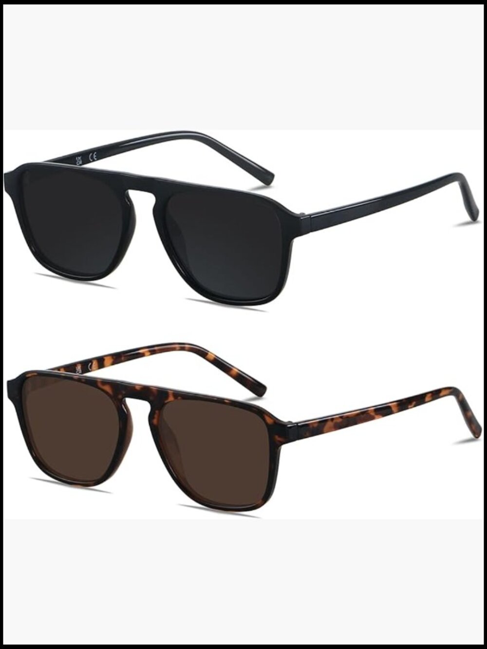 Square Aviator Sunglasses Polarized UV Protection Unisex